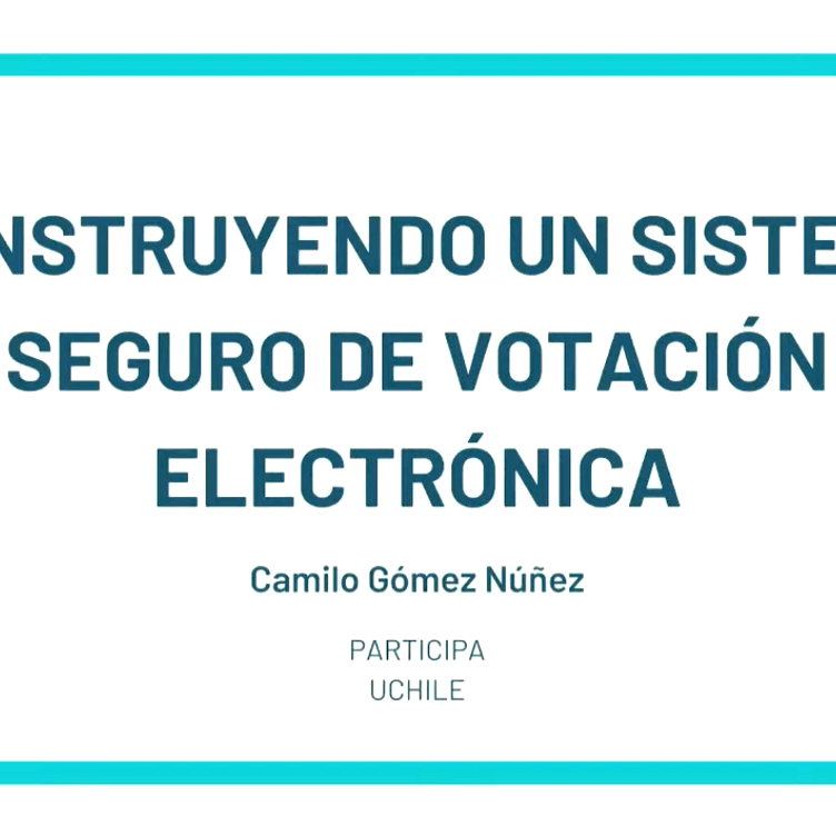 Coordinador de Participa UChile realiza charla: "Construyendo un sistema seguro de votación electrónica"